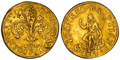 Gian Gastone de' Medici, Fiorino del 1733