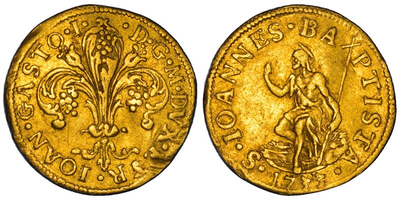 FIRENZE. GIAN GASTONE DE' MEDICI, 1723-1737. Fiorino 1733.  - Auction Numismatics - Cambi Casa d'Aste
