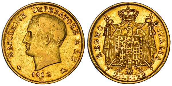 MILANO. NAPOLEONE I, 1805-1814. 20 Lire 1812.