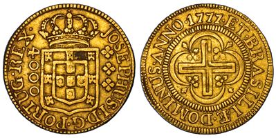 José I, Moneta da 4000 Reis, 1777, Lisbona