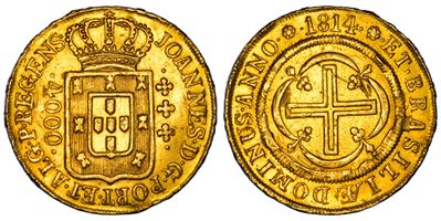 João VI, 4000 Reis 1814, Rio de Janeiro