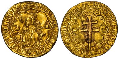 Pedro IV, Real d'oro, Maiorca, 1336-1387