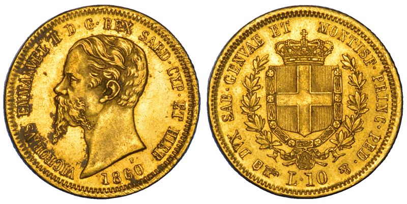 REGNO DI SARDEGNA. VITTORIO EMANUELE II DI SAVOIA, 1849-1861. 10 Lire 1860. Torino.  - Asta Numismatica - Cambi Casa d'Aste