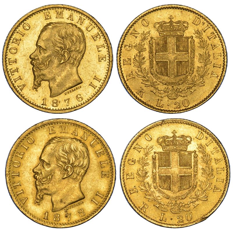 REGNO D'ITALIA. VITTORIO EMANUELE II DI SAVOIA, 1861-1878. Lotto di due monete.  - Auction Numismatics - Cambi Casa d'Aste