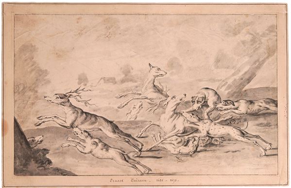 Ernest de Lairesse - La caccia al cervo