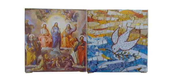 Vaticano 2004: 2 cofanetti celebrativi da 5 + 10 Euro in argento Fondo Specchio (proof).