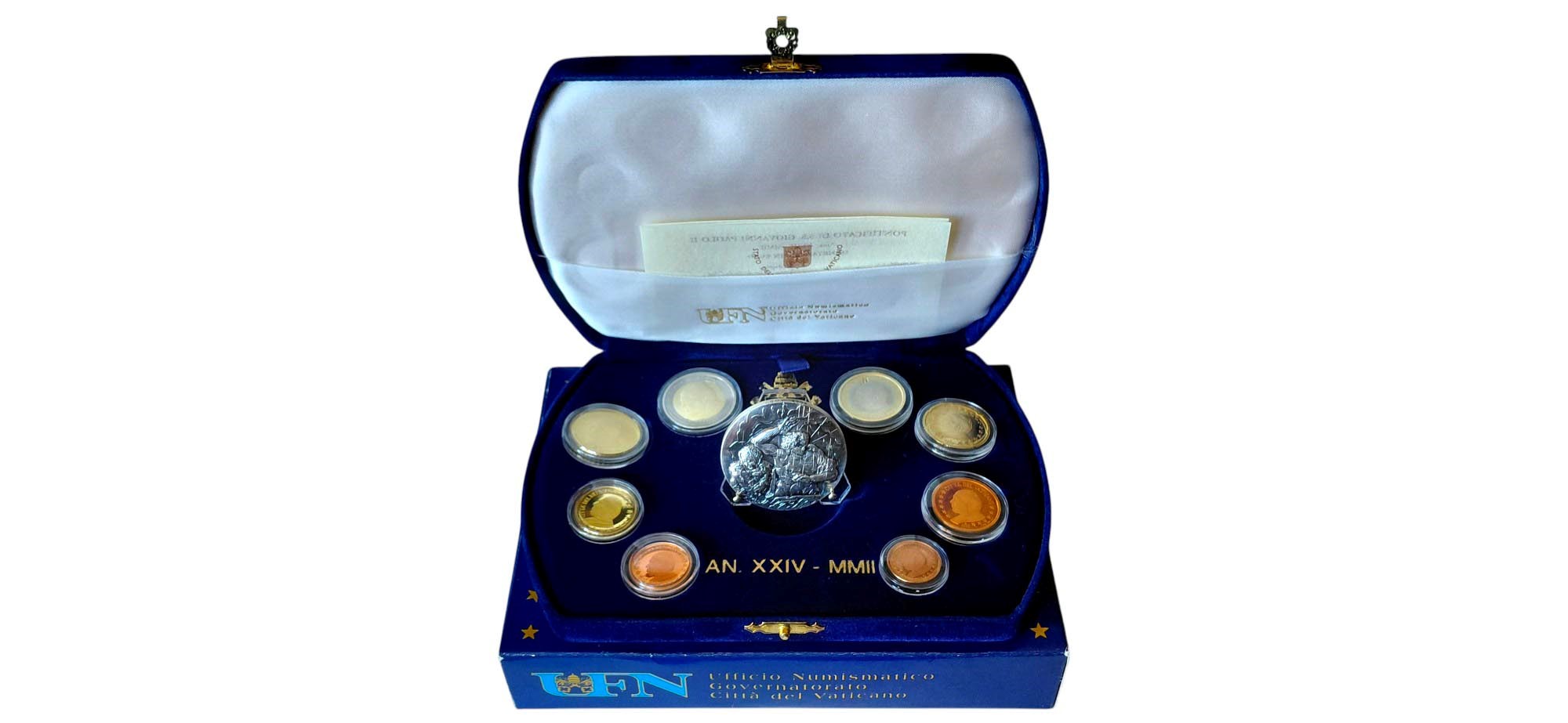 Vaticano 2002 - divisionale Euro fondo specchio.