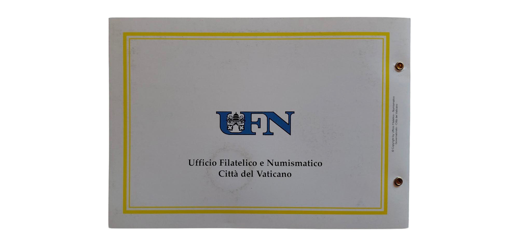 Vaticano 2009: busta filatelica-numismatica ufficiale, contenente due francobolli e una moneta da...