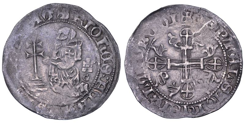 RODI. JOHN FERNANDEZ DI HEREDIA (32º Gran Maestro dell'Ordine dei Cavalieri Ospitalieri di Rodi e Malta), 1376-1396. Gigliato.  - Auction Numismatics - Cambi Casa d'Aste