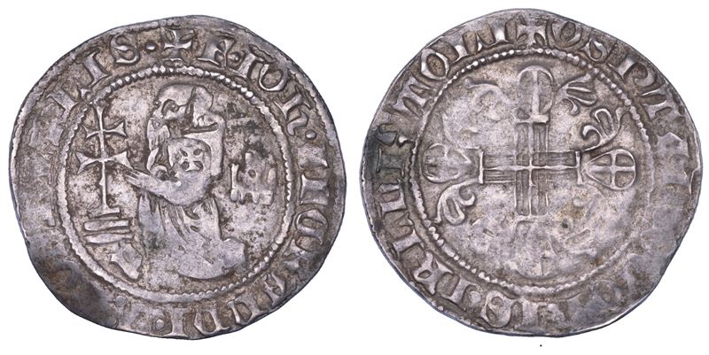 RODI. JOHN FERNANDEZ DI HEREDIA (32º Gran Maestro dell'Ordine dei Cavalieri Ospitalieri di Rodi e Malta), 1376-1396. Gigliato.  - Auction Numismatics - Cambi Casa d'Aste