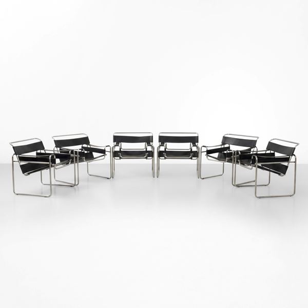 Marcel Breuer - Sei poltrone mod. B3 Wassily