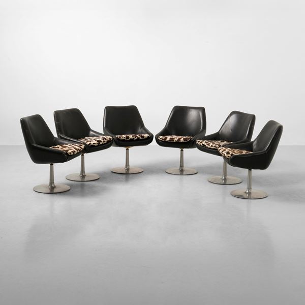 Sei poltrone girevole