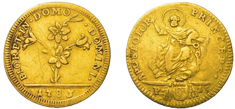 STATO PONTIFICIO. PIO VI, 1775-1799. Doppia Romana 1783. Roma.  - Auction Light Numismatics - Cambi Casa d'Aste