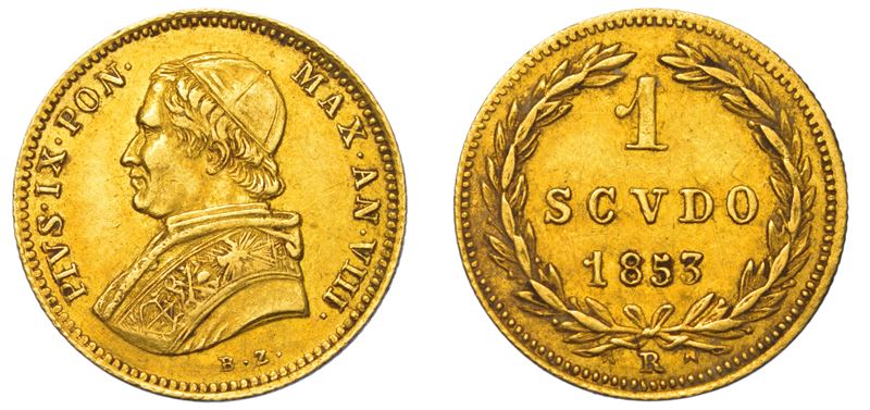 STATO PONTIFICIO. PIO IX, 1846-1878. Scudo 1853/A. VIII. Roma.  - Auction Light Numismatics - Cambi Casa d'Aste