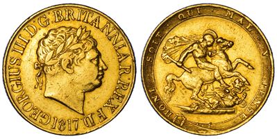 Regno Unito, Moneta Sovereign del 1817, George III