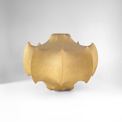 Diffusore di lampada a sospensione mod. Viscontea, metallo e cocoon, 1960