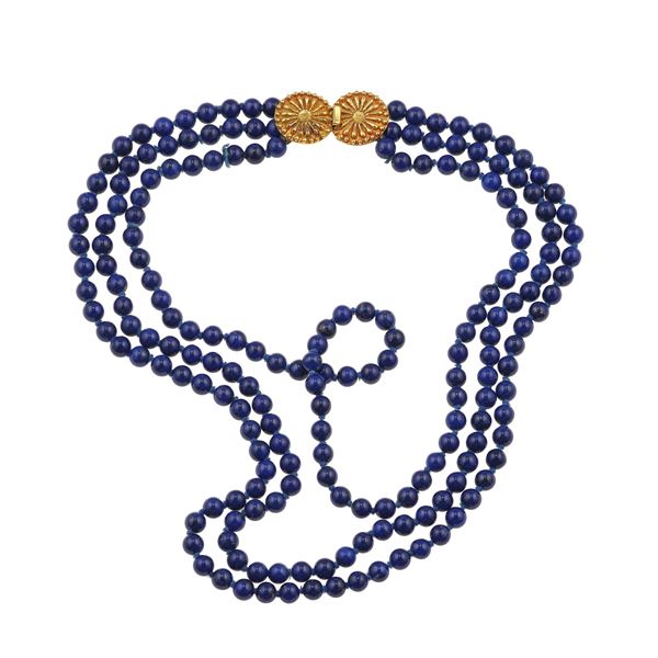 Lapis-lazuli and gold necklace