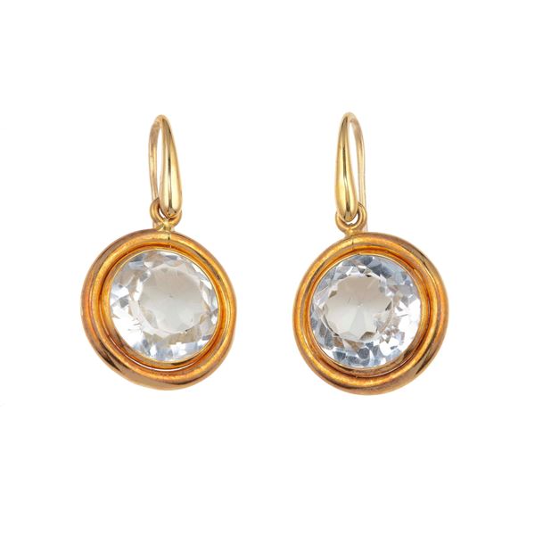 Pair of aquamarine earrings