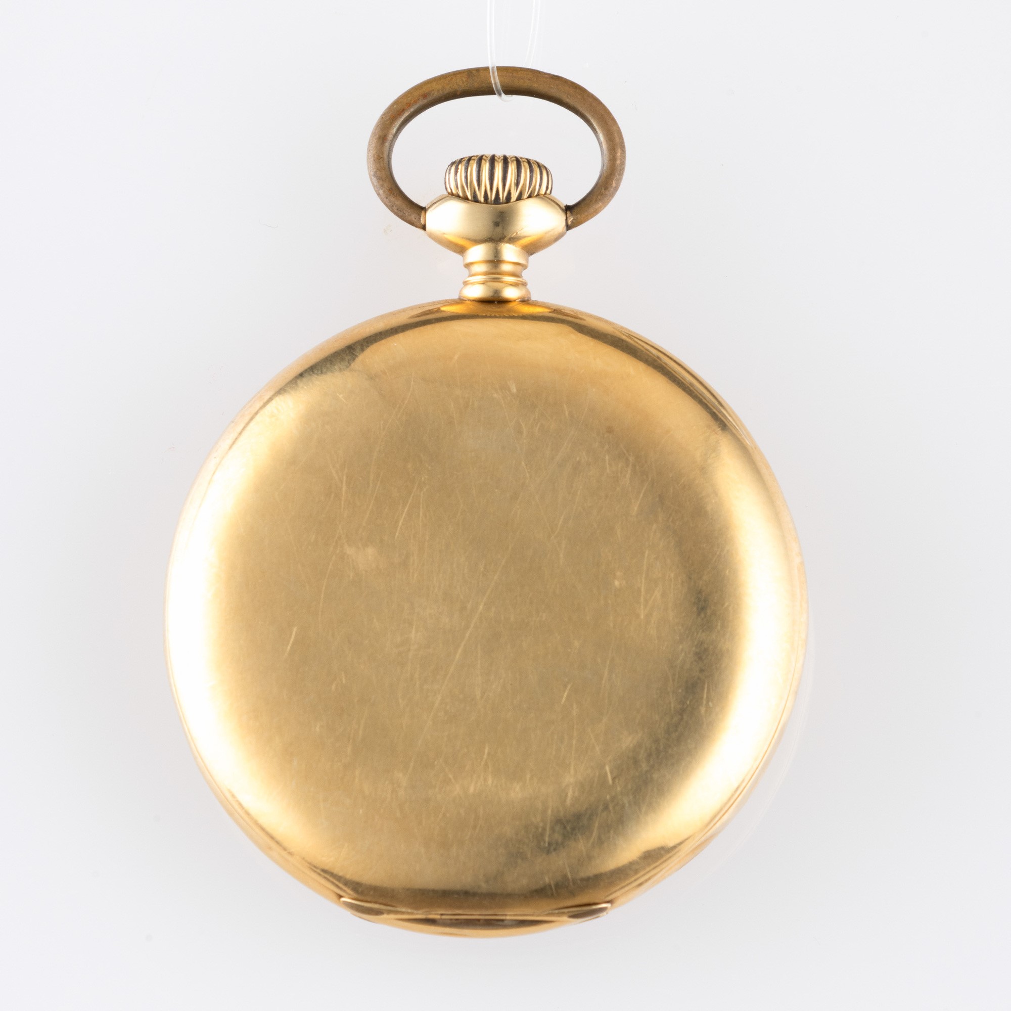 Zenith - Orologio da Tasca in Oro Giallo 18k, Quadrante Smalto Bianco con Numeri Arabi e Piccoli ...