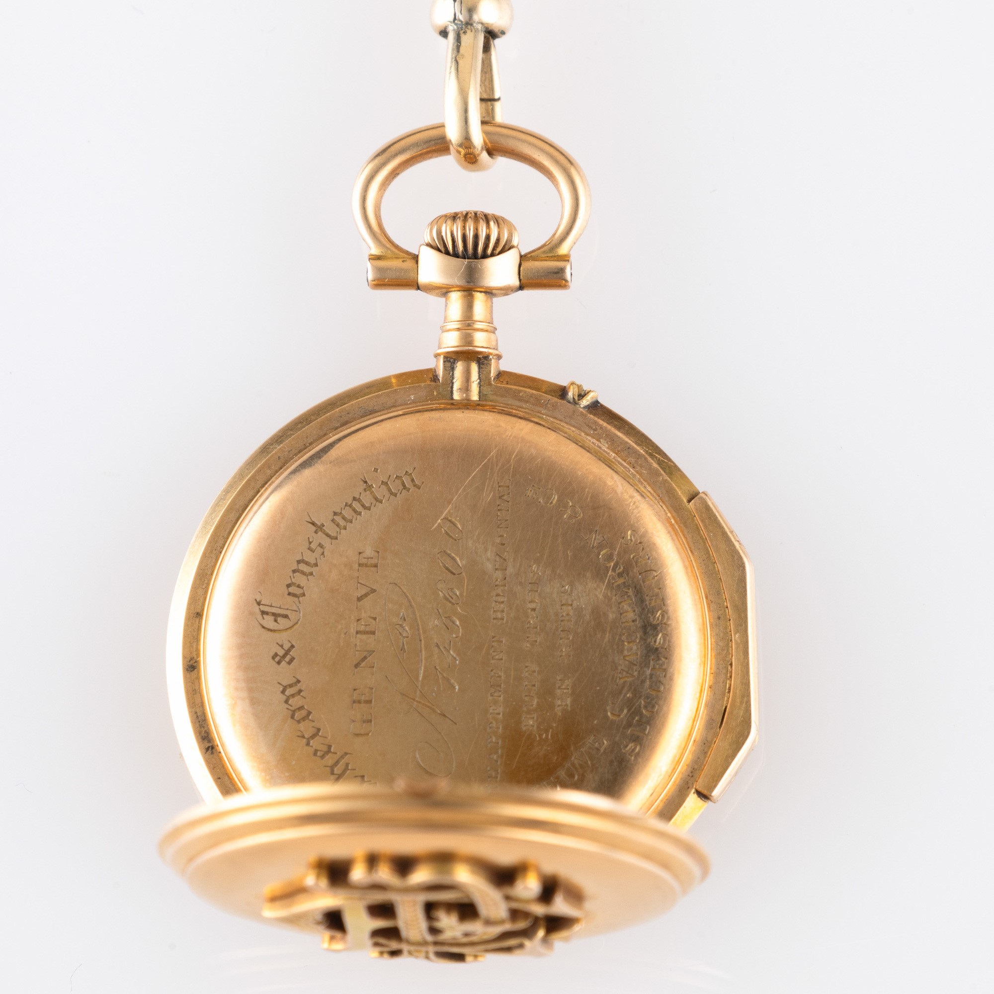 Vacheron & Constantin - Orologio da tasca in oro giallo 18k con monogramma in rilievo, carica man...