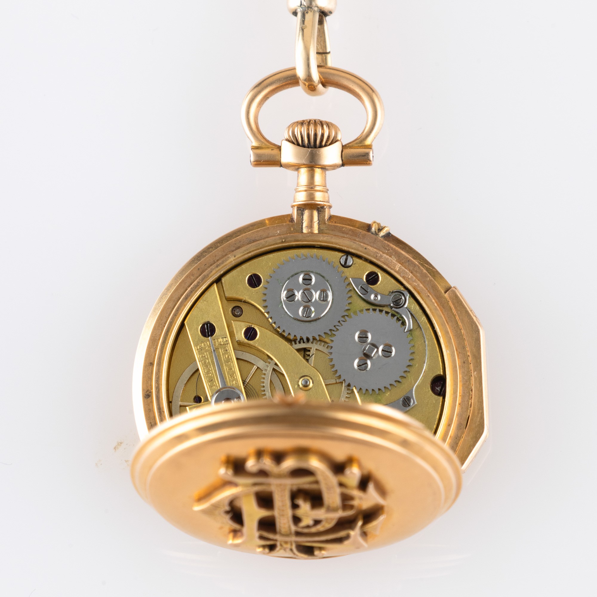 Vacheron & Constantin - Orologio da tasca in oro giallo 18k con monogramma in rilievo, carica man...