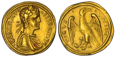 Federico II di Svevia, Mezzo augustale (1197-1250), oro, g. 2,62, Diam. mm. 16,55