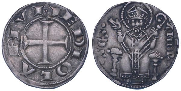 MILANO. ETA' COMUNALE, MONETE SENZA IL NOME DELL'IMPERATORE, METÀ XIII - INIZIO XIV SEC. Ambrosino d’argento (secondo tipo).