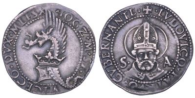 Gian Galeazzo Maria Sforza, Reggenza di Ludovico Maria Sforza - Grosso da 5 soldi, 1480-1494