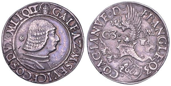 MILANO. GALEAZZO MARIA SFORZA, 1466-1476. Testone (o Lira o Grosso da 20 Soldi).