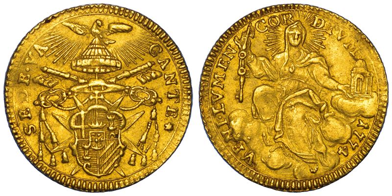 STATO PONTIFICIO. SEDE VACANTE 1774. Zecchino 1774. Roma.  - Asta Numismatica - Cambi Casa d'Aste