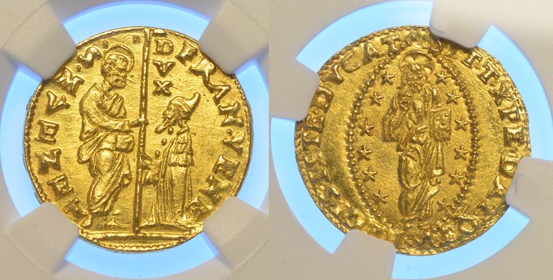 VENEZIA. FRANCESCO VENIER, 1554-1556. Zecchino.  - Auction Numismatics - Cambi Casa d'Aste