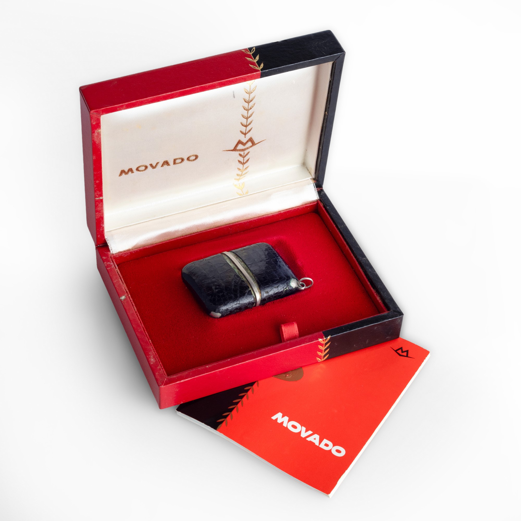 Movado - Orologio da viaggio con quadrante silver satinato e carica manuale a cremagliera