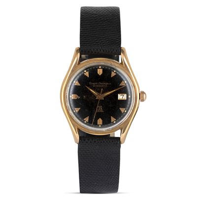 Girard-Perregaux, Gyromatic in oro giallo 18k con quadrante nero e datario al tre