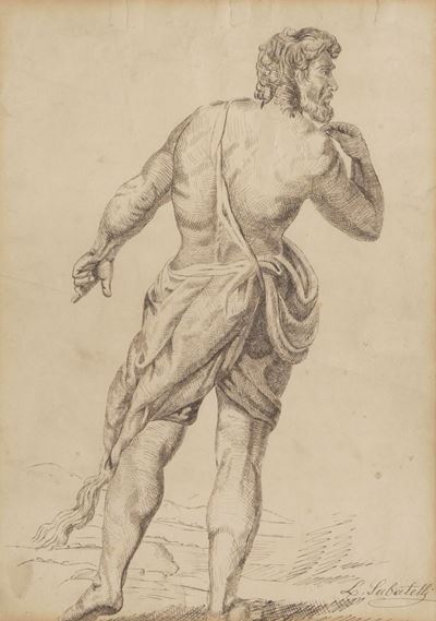 Figura virile di spalle