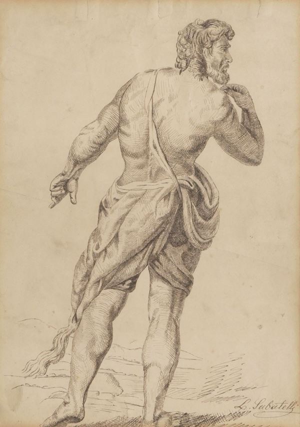 Luigi Sabatelli - Figura virile di spalle