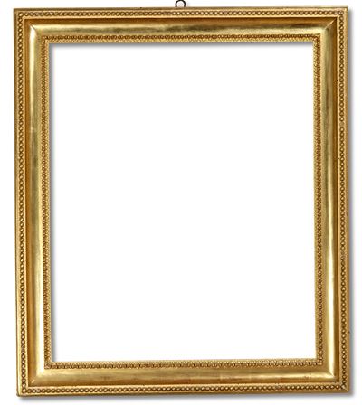 Cornice neoclassica, legno intagliato e dorato, XIX secolo