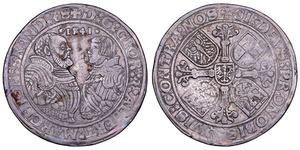 GERMANIA - BRANDENBURG FRANKEN. GEORG E ALBRECHT, 1527-1543. Taler 1541.