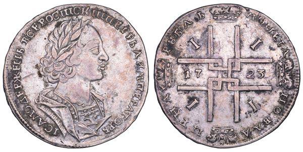 RUSSIA. PETR I, 1682-1725. Rublo 1723.