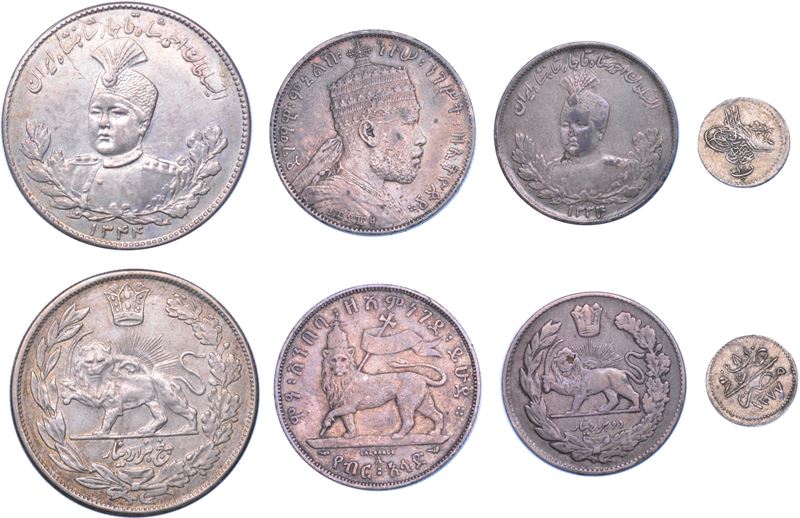 ETIOPIA ED IRAN. Lotto di quattro monete.  - Auction Light Numismatics - Cambi Casa d'Aste