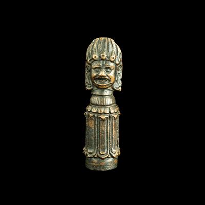 Phurba in bronzo raffigurante Mahakala, Tibet, XIX secolo