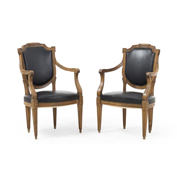 Coppia di poltrone Luigi XVI