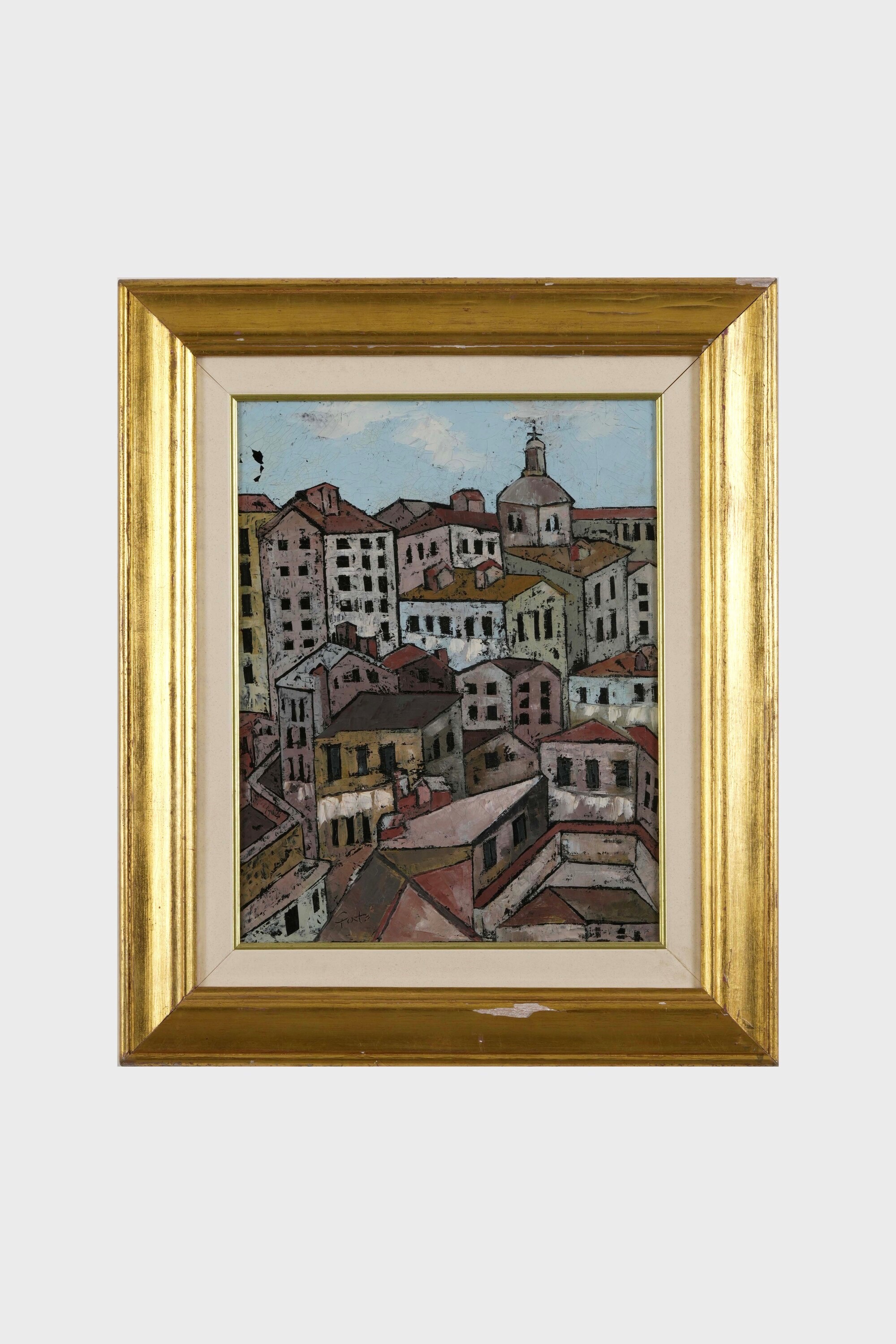 Veduta di città / Paesaggio con figure classiche