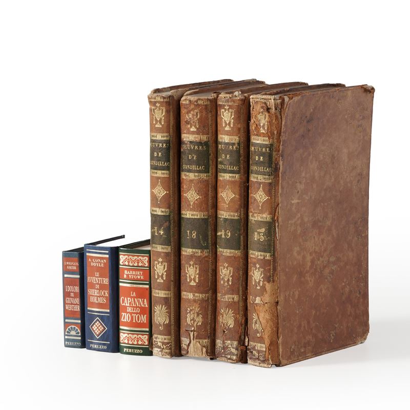 Gruppo di sette libri spaiati antichi e moderni