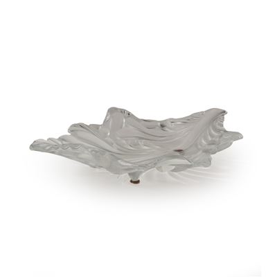 Grande foglia di vetro, cm 62x41x8,5