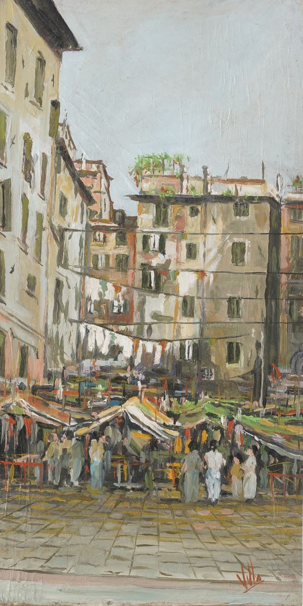 Dipinto su cartone firmato Villa