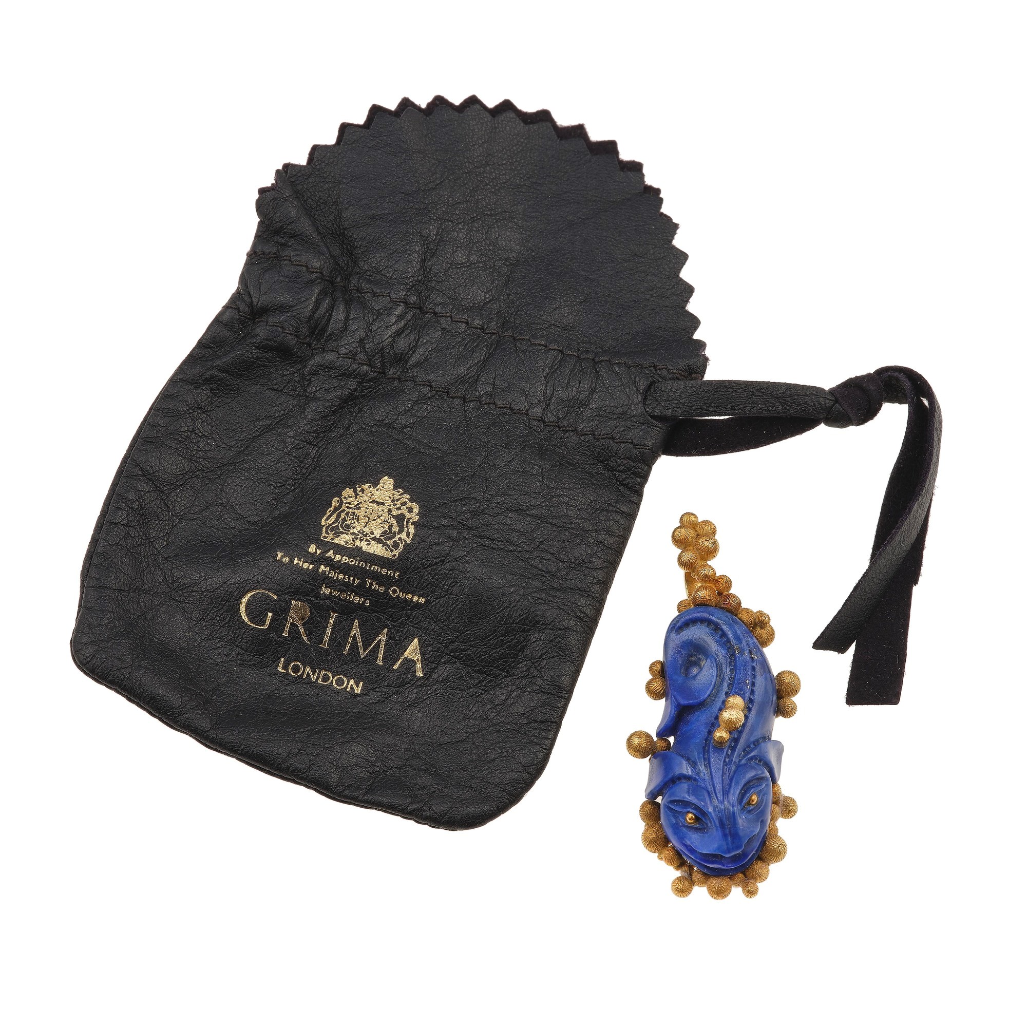 Grima. Pendente con sodalite incisa
