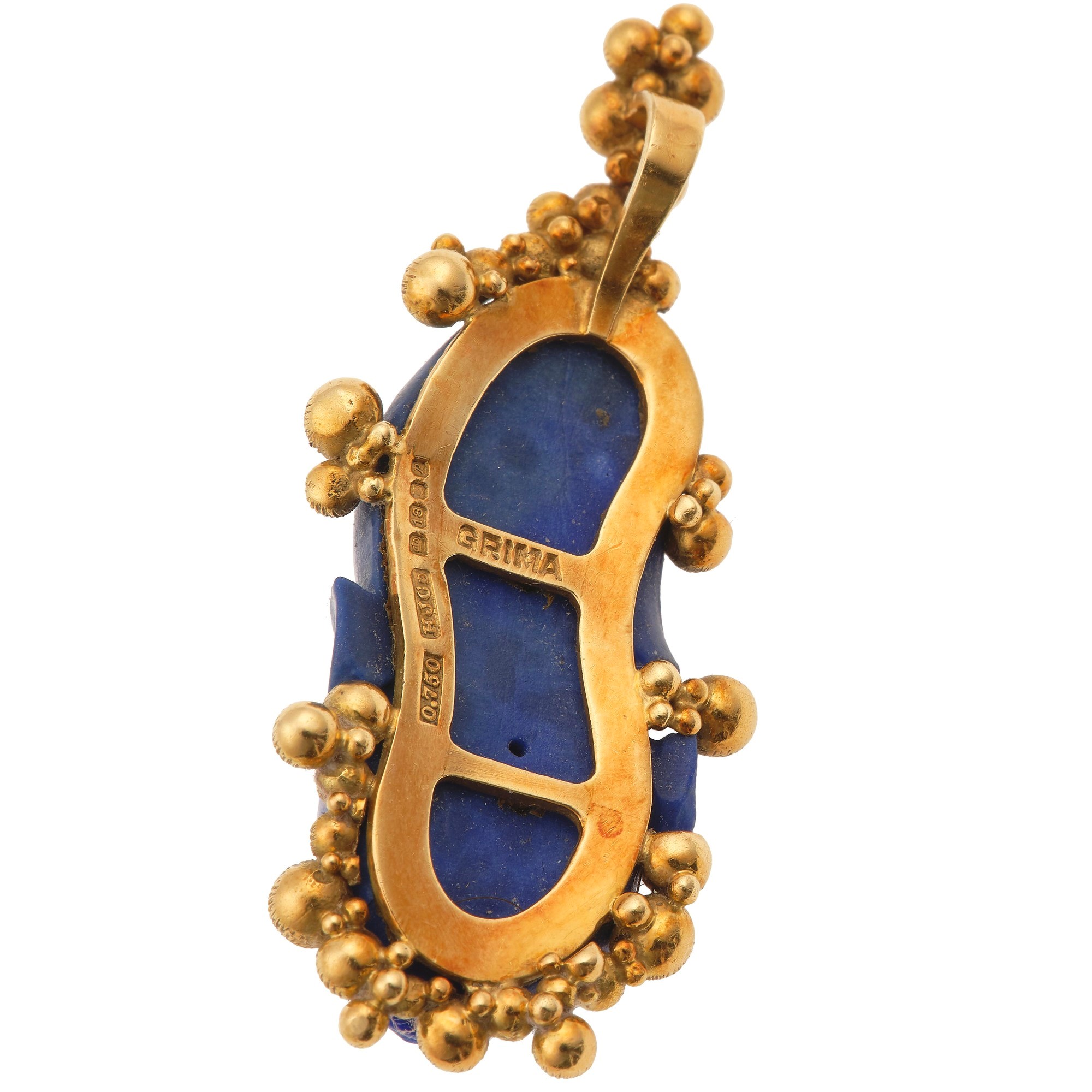 Grima. Pendente con sodalite incisa