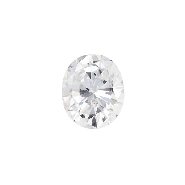 Oval brilliant-cut diamond weighing 1.646 carats, color D, clarity VVS1, fluorescence medium. Gemmological Report ACG n. 8211825