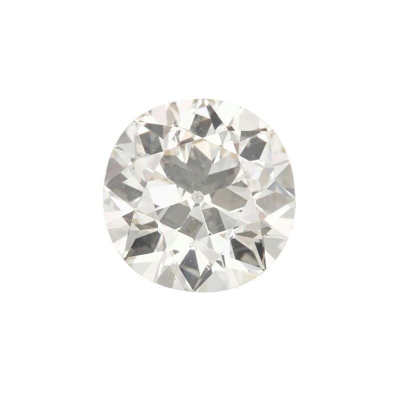 Old-cut diamond weighing 4.02 carats, colour U-V, clarity VS1, fluorescence none. Gemmological Report R.A.G. Torino n. DV26031  - Auction Fine Jewellery - Cambi Casa d'Aste