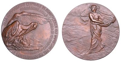 Regno d’Italia, Medaglia commemorativa per il 75° anniversario della fondazione della Cassa di Ri...